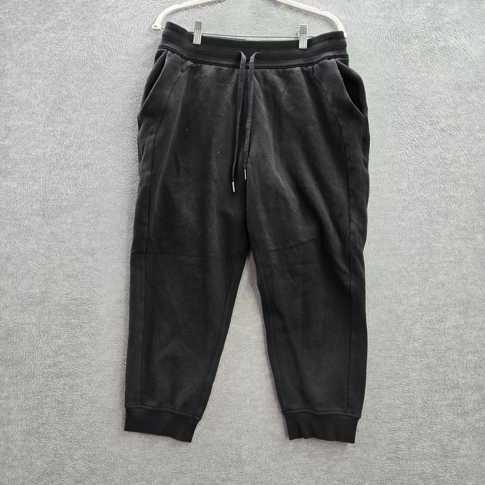 Lululemon Women Activewear Pants‎ 10 Black Scuba High Rise French Terry Jogger